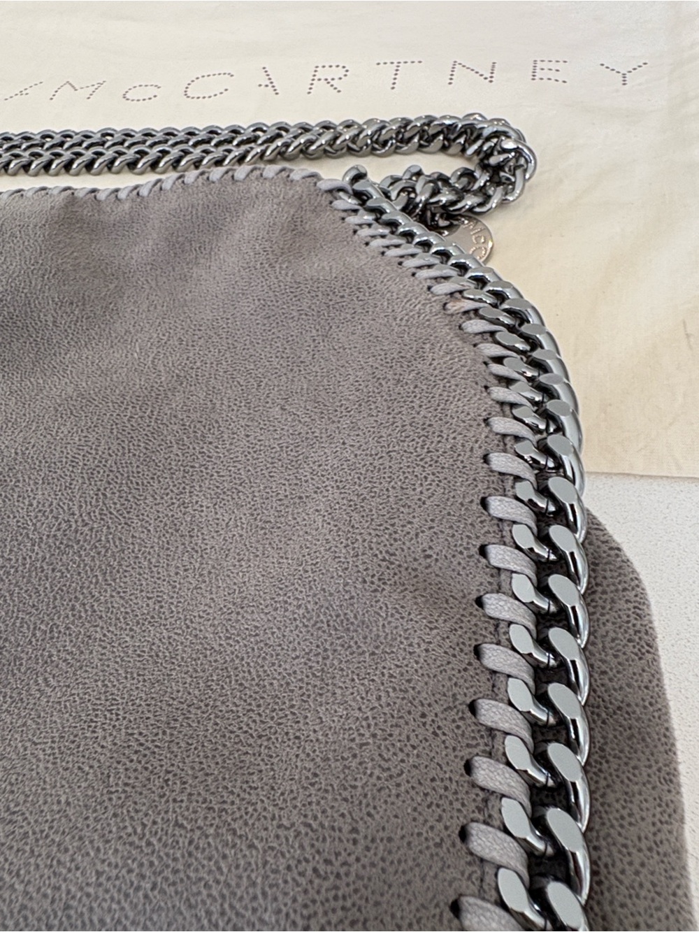 Stella McCartney Grey Chain-Trim Falabella Tote - Picture 7 of 13